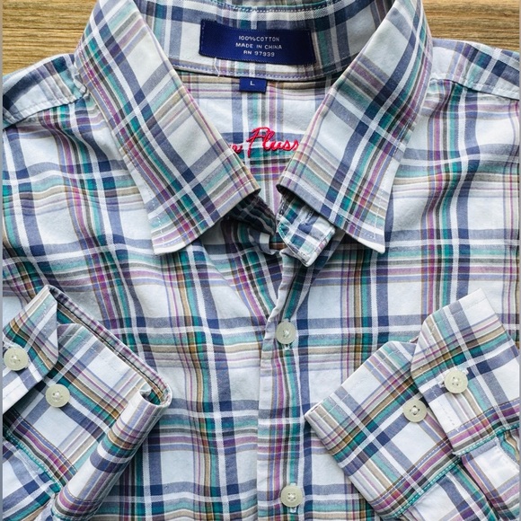 Alan Flusser Other - Alan Flusser Mens Plaid Button Down Shirt